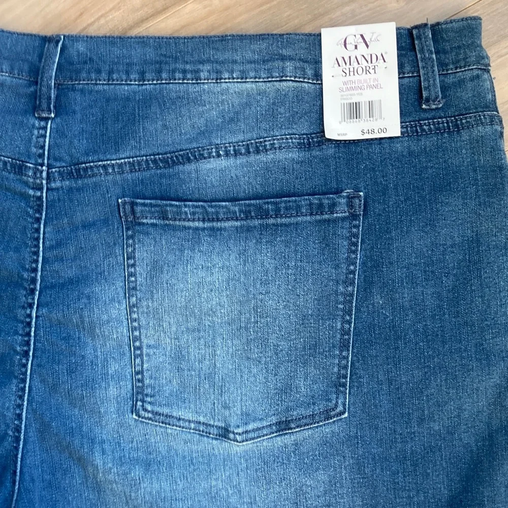 Gloria Vanderbilt Amanda jean short with slimming panel flawless stretch 24W - Picture 9 of 16